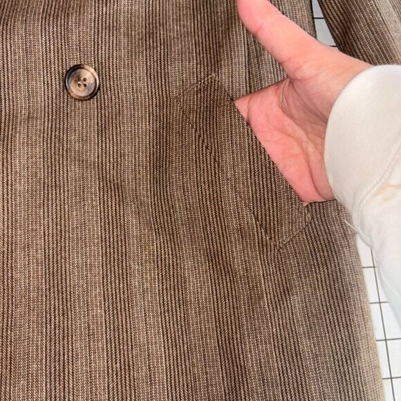 Christian Dior Women Blazer 100% Wool Vintage Size 4 Petite Brown Button - Picture 9 of 16